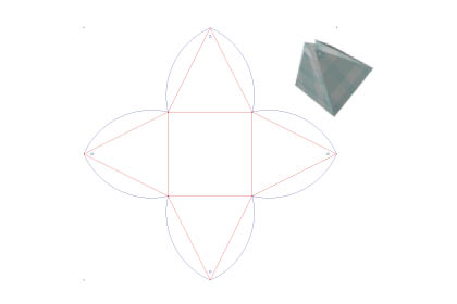 מארז משולש עם חורים